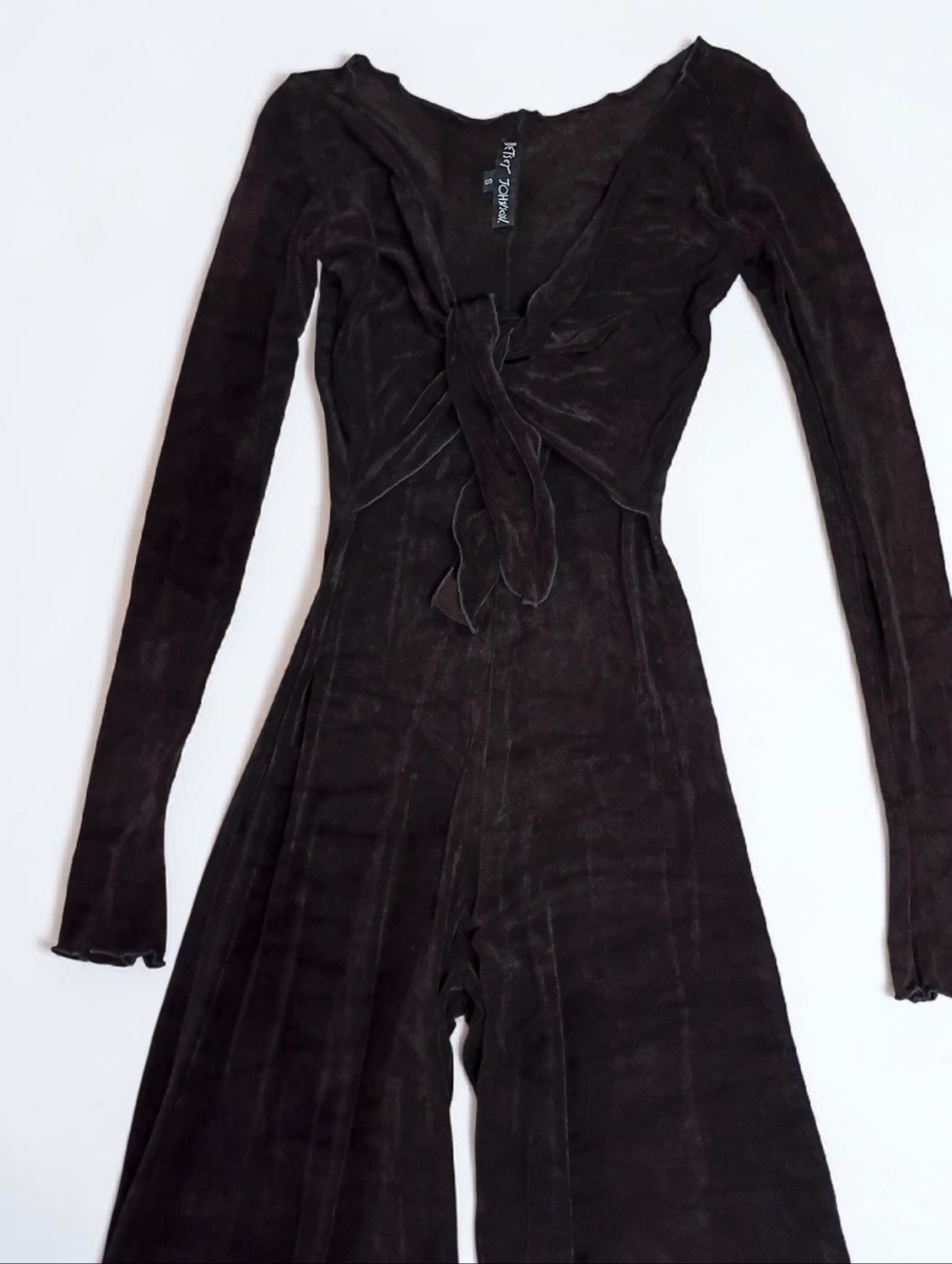 SOLD!!! DO NOT PURCHASE Vintage 90s Betsey Johnson Stretchy Black Jumpsuit - Picture 4 of 7